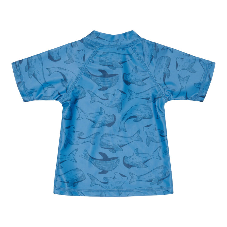 LITTLE DUTCH. Swim T-shirt short sleeves Sea Life Blue