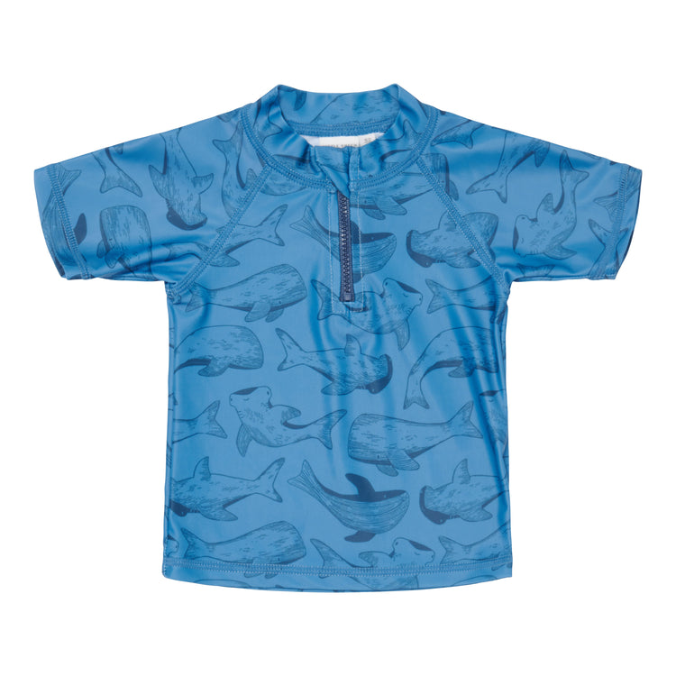 LITTLE DUTCH. Swim T-shirt short sleeves Sea Life Blue - 74/80