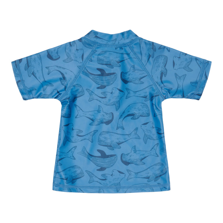 LITTLE DUTCH. Swim T-shirt short sleeves Sea Life Blue - 74/80