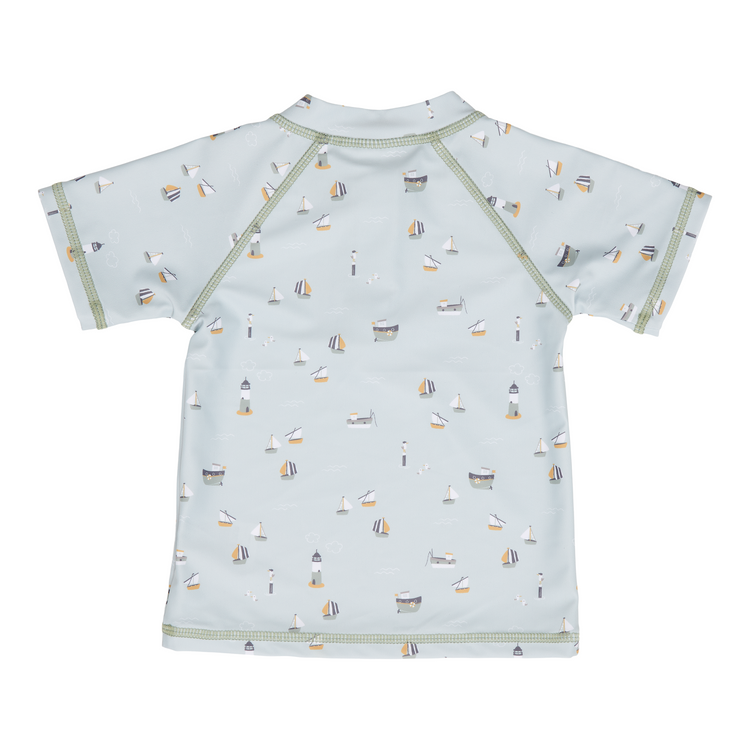 LITTLE DUTCH. Παιδικό κοντομάνικο μπλουζάκι με προστασία UV Sailors Bay Olive