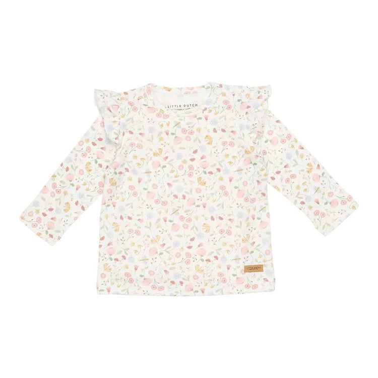 LITTLE DUTCH. T-shirt long sleeves Flowers & Butterflies - 50/56