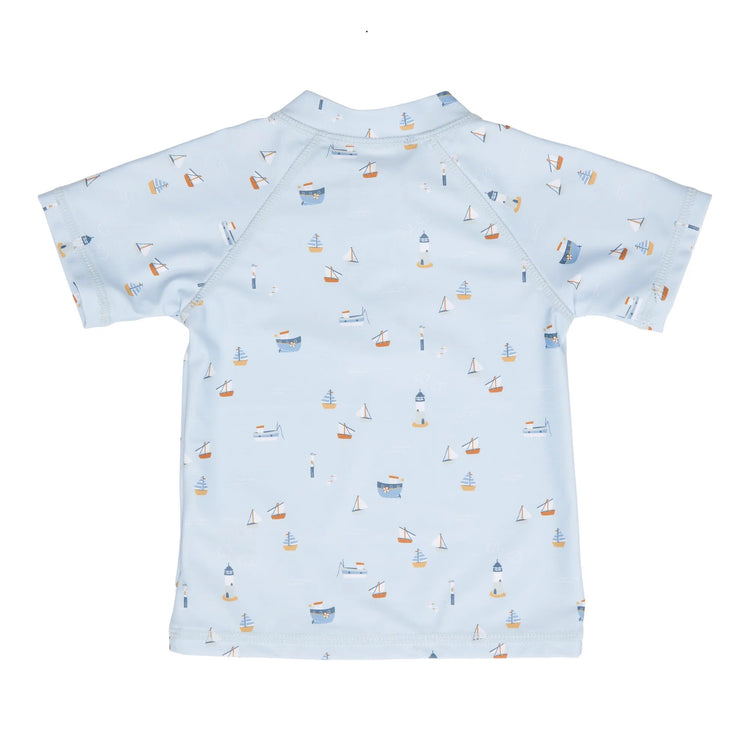 LITTLE DUTCH. Swim t-shirt +UV Sailors Bay Blue - 62/68