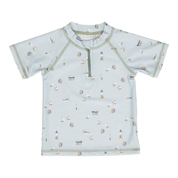 LITTLE DUTCH. Swim t-shirt +UV Sailors Bay Olive - 74/80