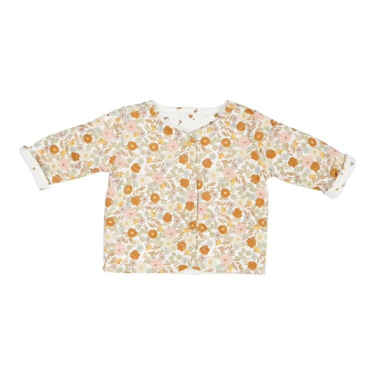 LITTLE DUTCH. Reversible jacket Vintage Little Flowers/White Blossom