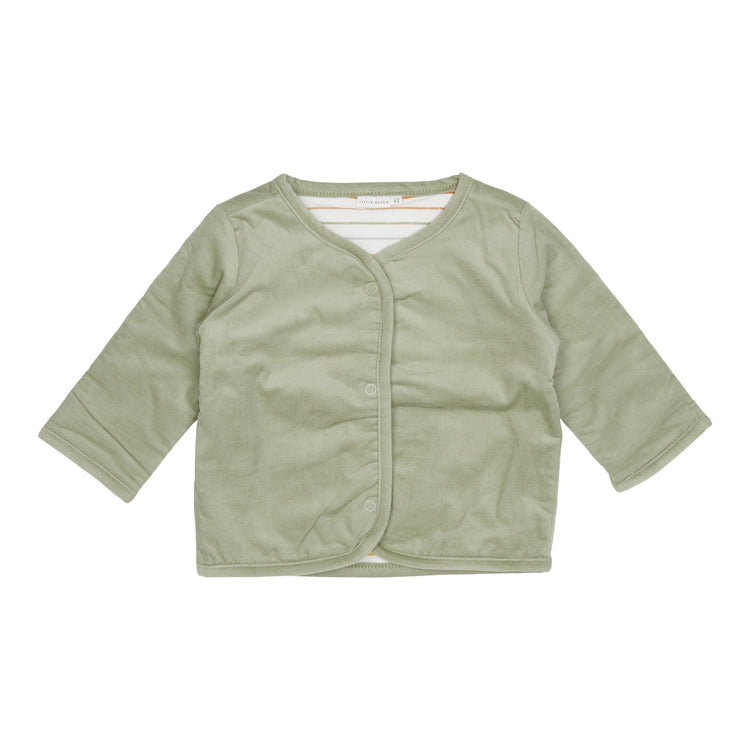 LITTLE DUTCH. Μπουφάν διπλής όψης Vintage Sunny Stripes/Green - Νο62