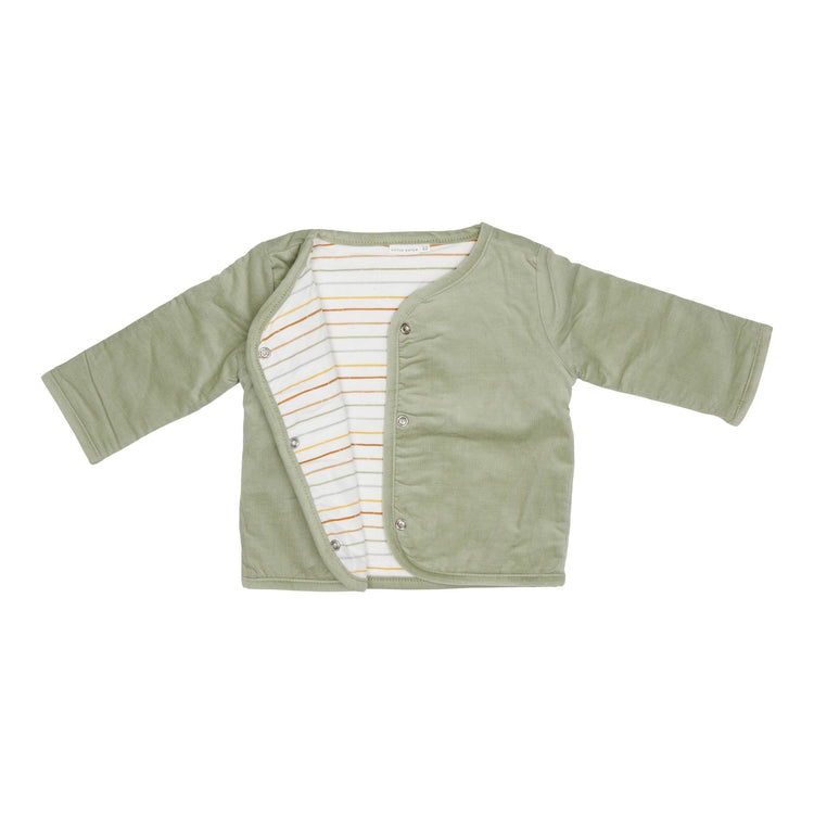 LITTLE DUTCH. Μπουφάν διπλής όψης Vintage Sunny Stripes/Green - Νο62