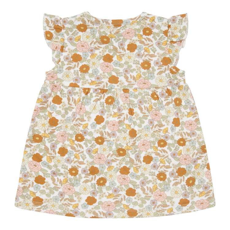 LITTLE DUTCH. Dress sleeveless with ruffles Vintage Little Flowers - 68