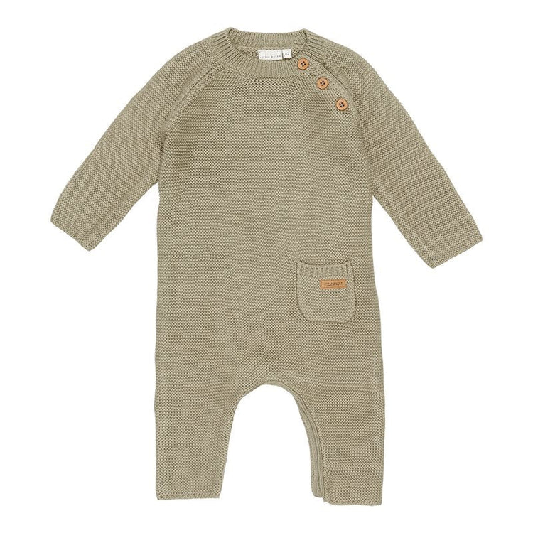 LITTLE DUTCH. Knitted one-piece suit Olive - 68