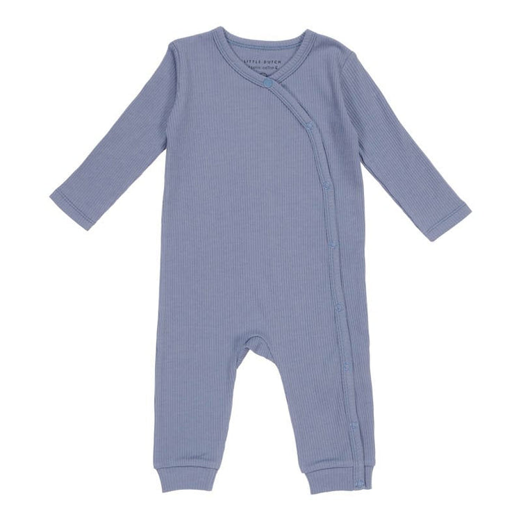 LITTLE DUTCH.  One-piece wrap suit Rib Blue - 50/56