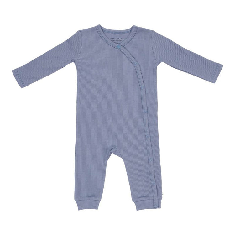 LITTLE DUTCH.  One-piece wrap suit Rib Blue - 50/56