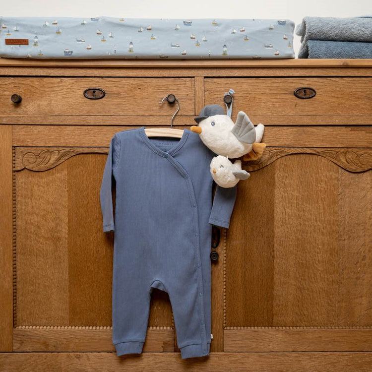 LITTLE DUTCH. One-piece wrap suit Rib Blue - 86/92