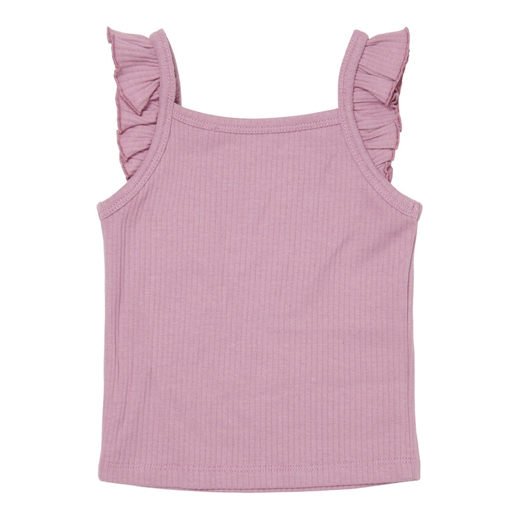 LITTLE DUTCH. Singlet with frills Mauve - 62