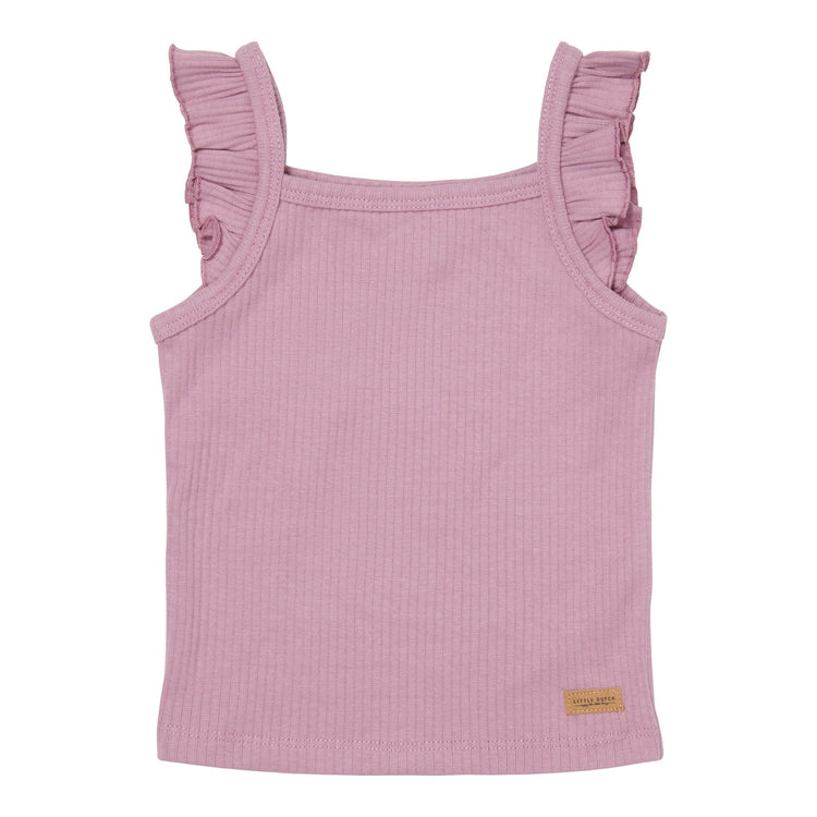 LITTLE DUTCH. Singlet with frills Mauve - 68