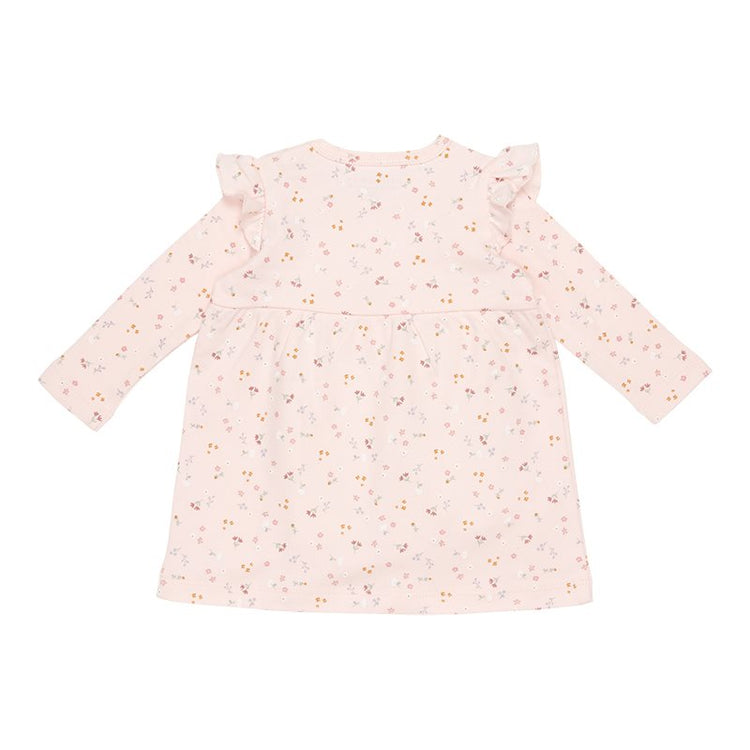 LITTLE DUTCH. Dress long sleeves ruffles Little Pink Flowers - 50/56