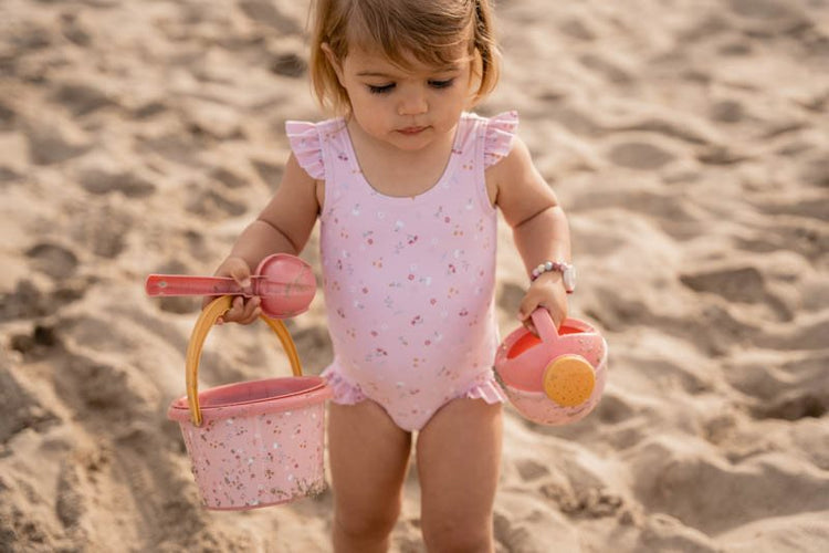 LITTLE DUTCH. Bathsuit ruffles Little Pink Flowers - 62/68