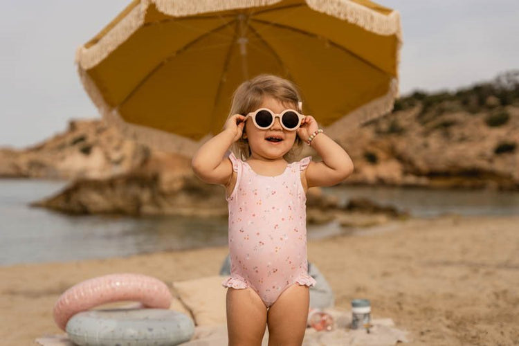 LITTLE DUTCH. Bathsuit ruffles Little Pink Flowers - 62/68