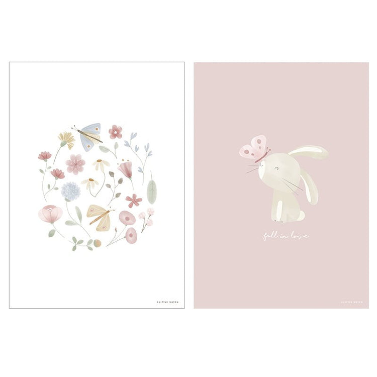 LITTLE DUTCH. Poster Little Pink Flowers - A3