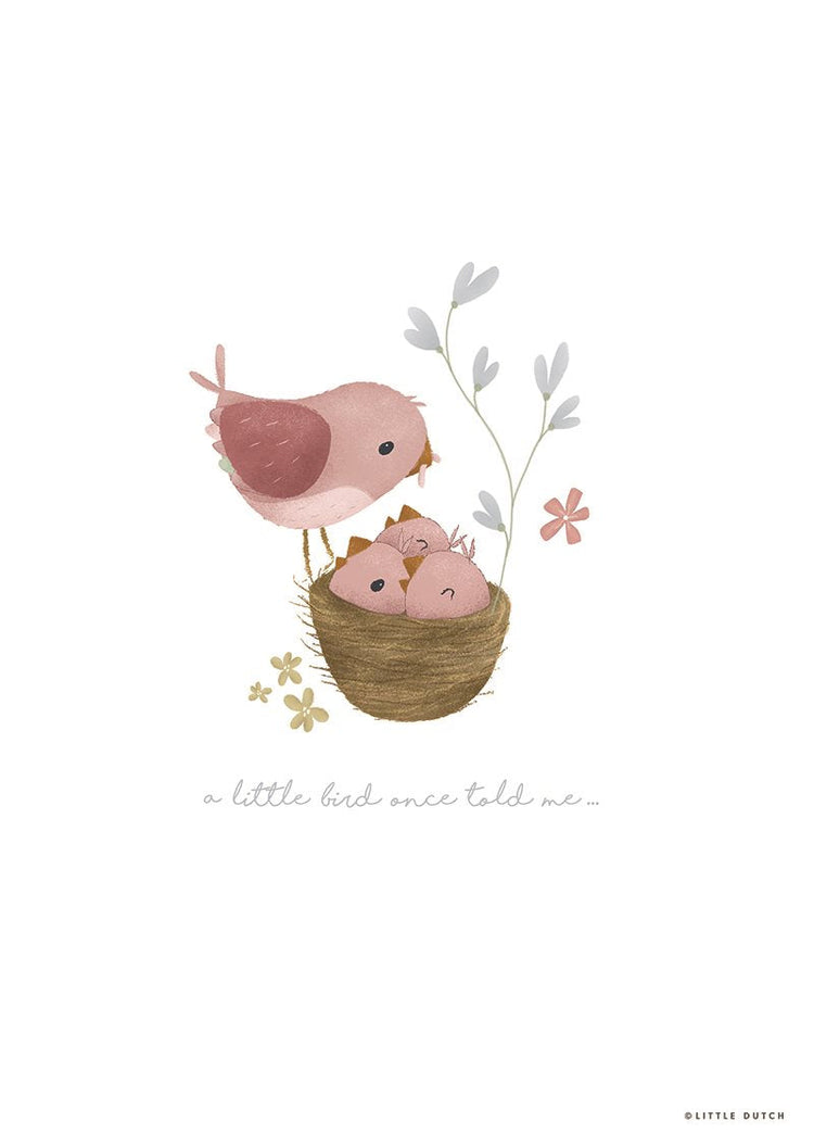 LITTLE DUTCH. Poster A3 Little Pink Flowers