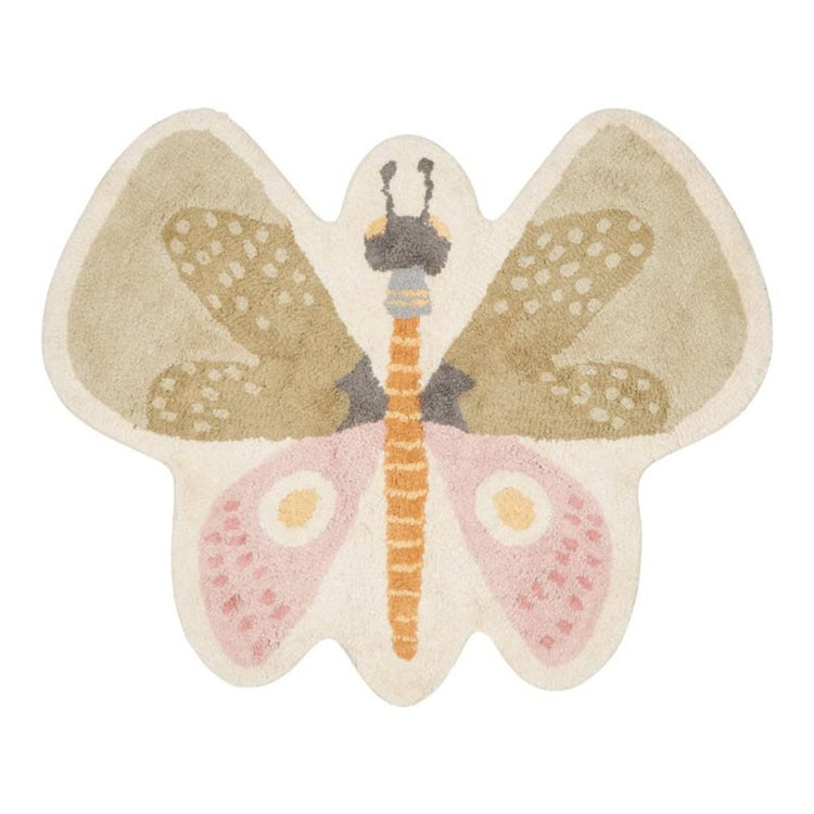 LITTLE DUTCH. Χαλί δωματίου Butterfly shape Mint/Pink 94X110