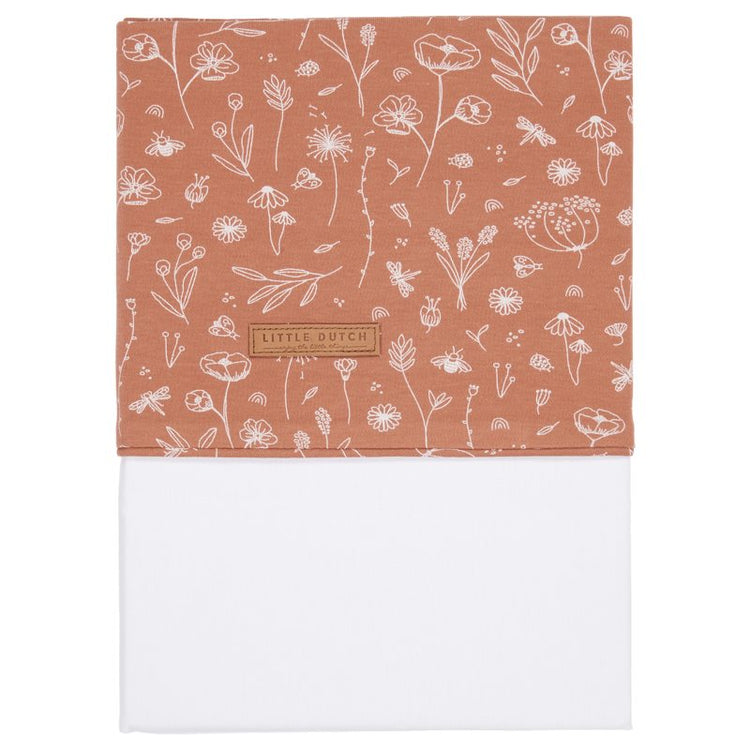 LITTLE DUTCH. Σεντόνι Wild Flowers Rust 110χ140