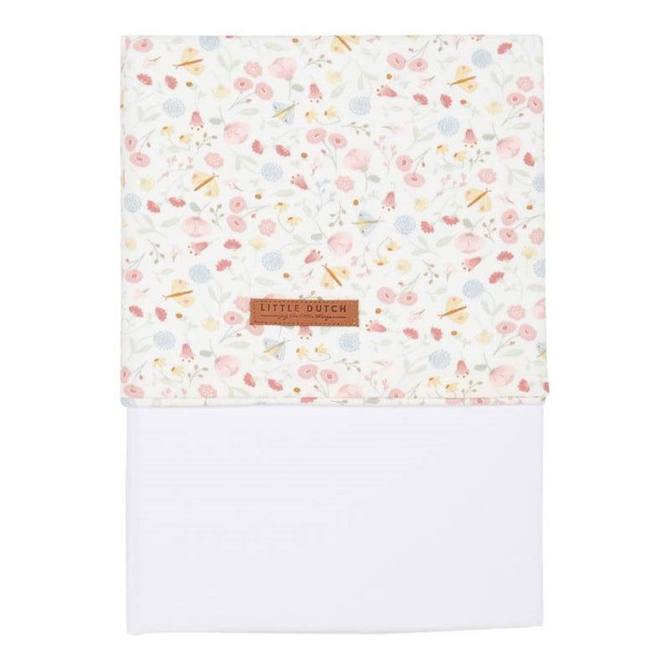 LITTLE DUTCH. Cot sheet Flowers & Butterflies 110x140