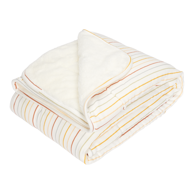LITTLE DUTCH. Cot Blanket Vintage Sunny Stripes 110 x 140