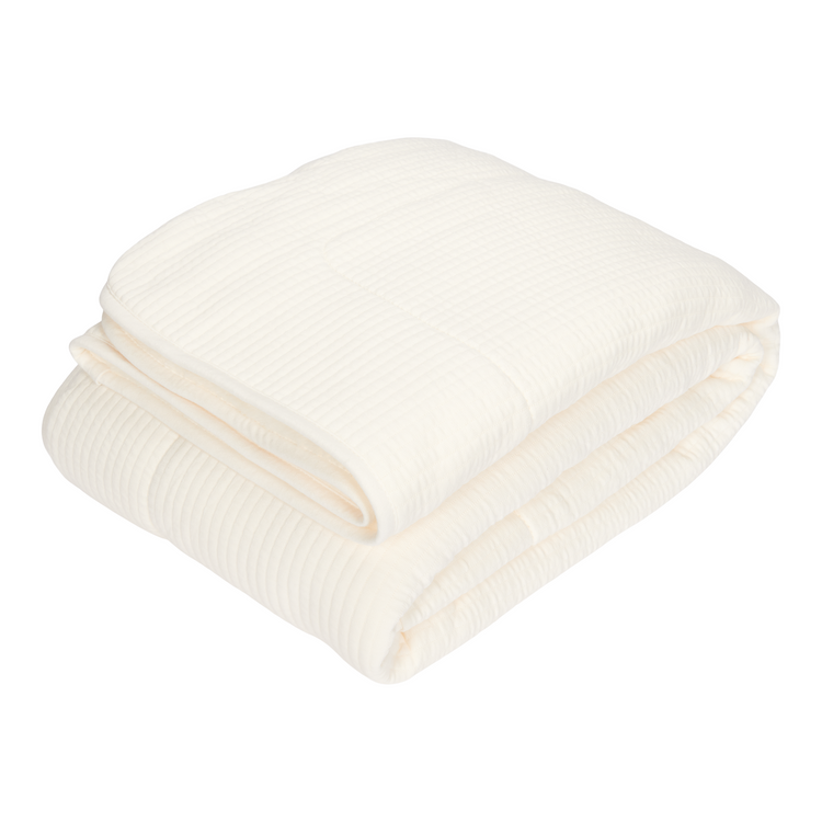 LITTLE DUTCH. Bassinet blanket Pure Soft White 70 x 100