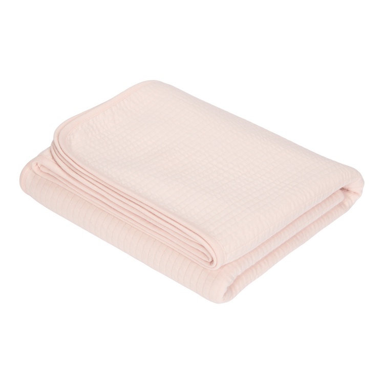LITTLE DUTCH. Cot summer blanket Pure Soft Pink 110 x 140