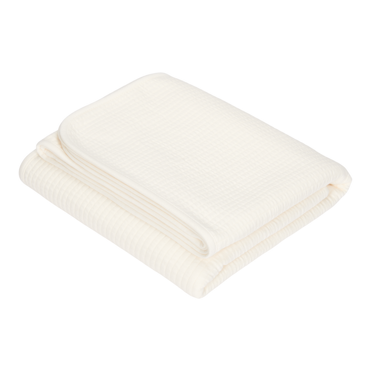 LITTLE DUTCH. Cot summer blanket Pure Soft White 110 x 140