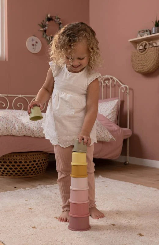 LITTLE DUTCH. Stacking Cups Pink