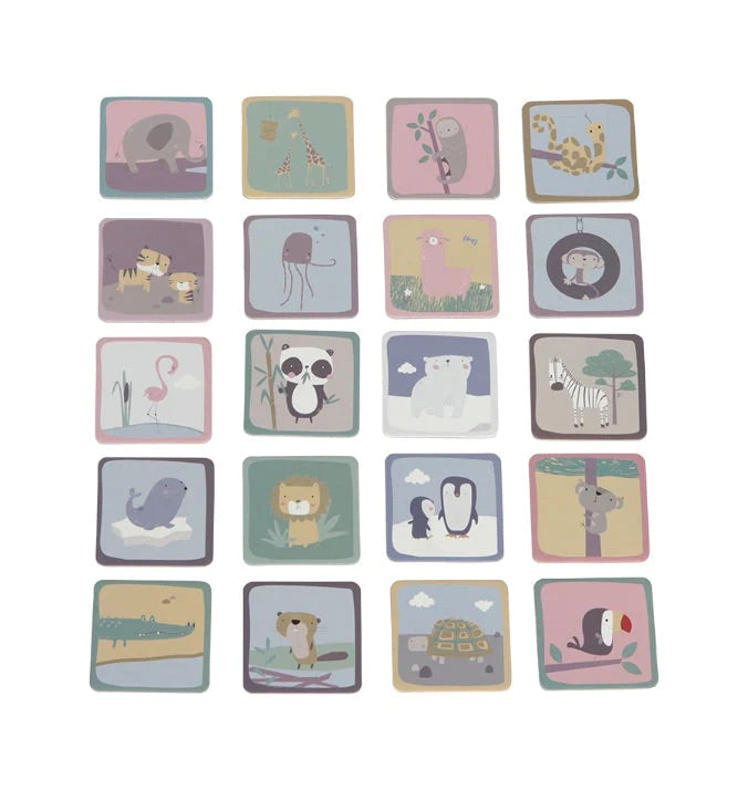 LITTLE DUTCH. Memo Zoo Memory Game with Animal Cards