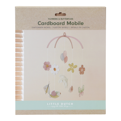 LITTLE DUTCH. Cardboard Mobile Flowers & Butterflies FSC