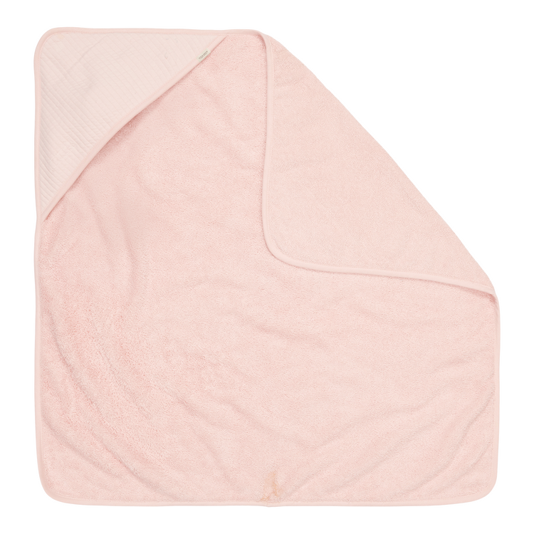 LITTLE DUTCH. Hooded towel Pure Soft Pink 75 x 75