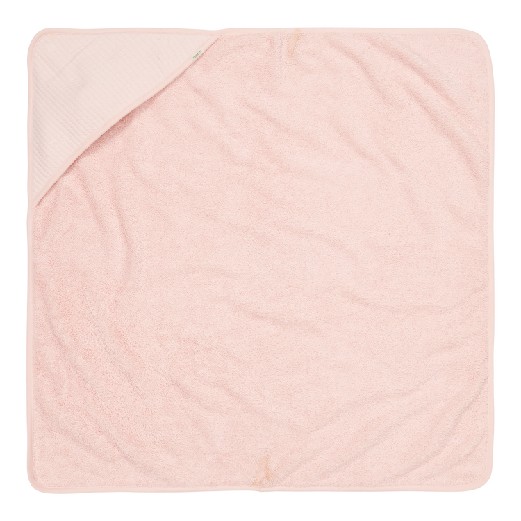 LITTLE DUTCH. Hooded towel Pure Soft Pink 75 x 75