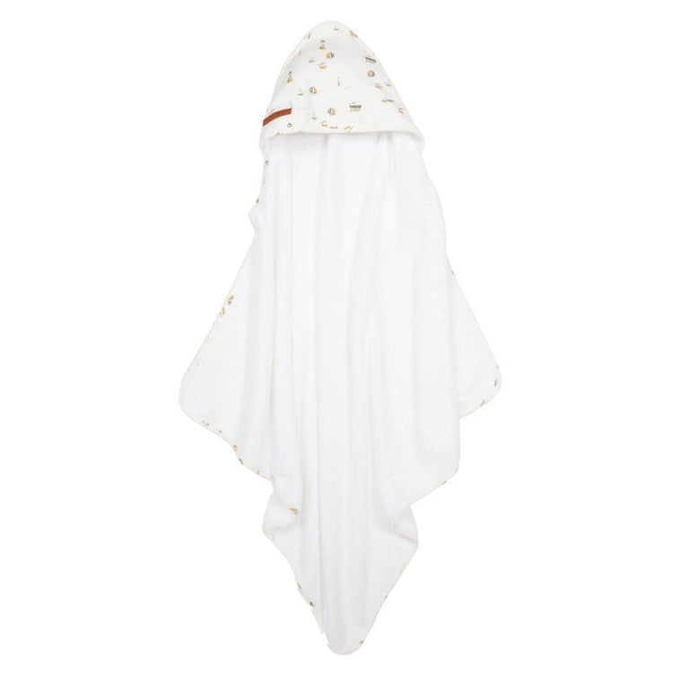 LITTLE DUTCH. Hooded towel Sailors Bay White 100 x 100