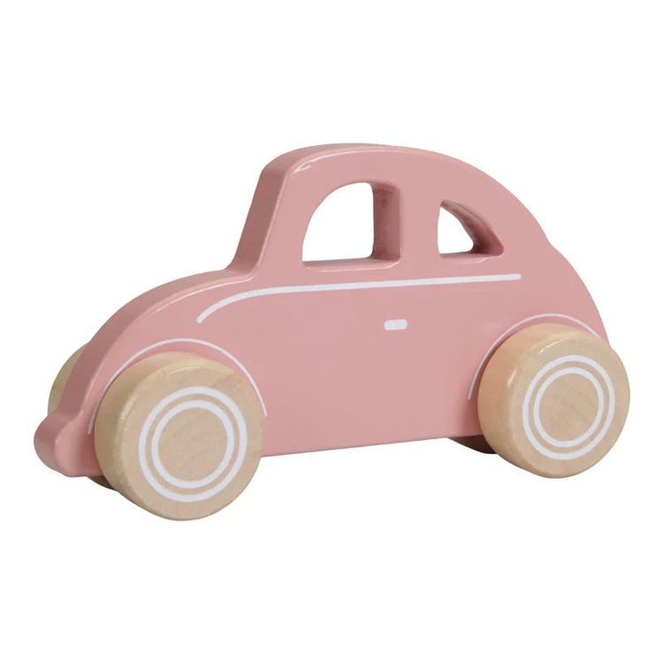 LITTLE DUTCH. Ξύλινο αυτοκινητάκι (ροζ)