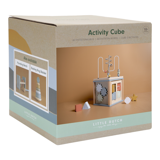 LITTLE DUTCH. Wooden Activity Cube Ocean FSC