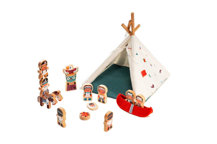 LILLIPUTIENS. The wigwam and the indians