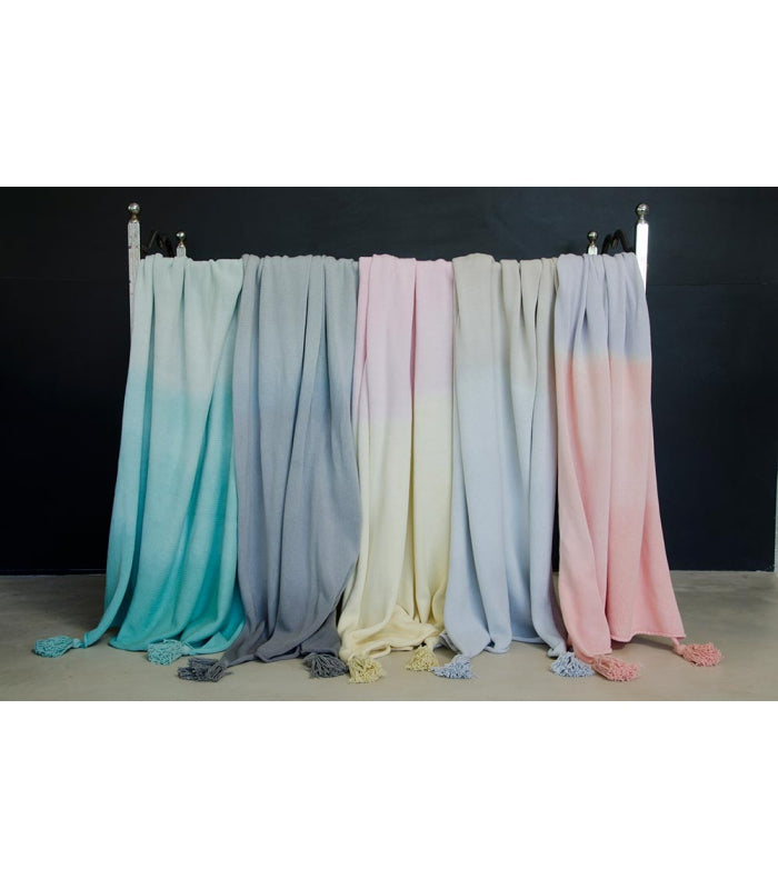Lorena Canals. Baby Blanket Ombre Blue-Grey 100x120
