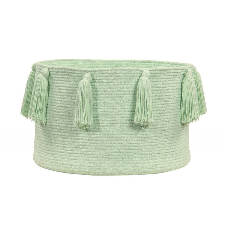 Lorena Canals. Basket Tassels light green 30Χ45Χ45
