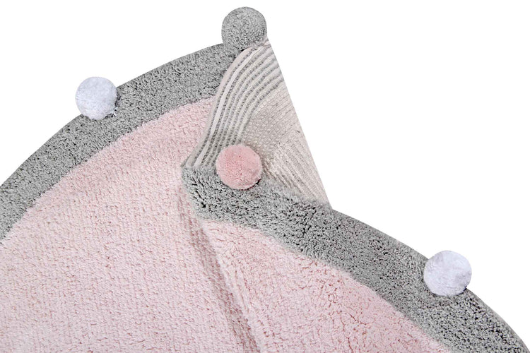Lorena Canals. Washable Rug Bubbly Soft Pink - Grey 120