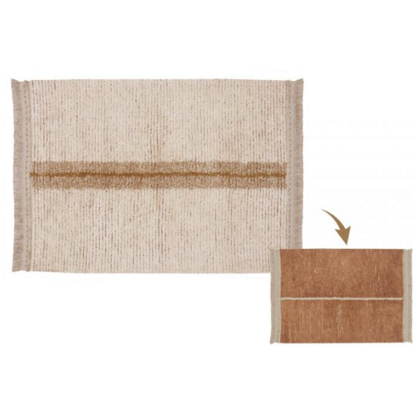 Lorena Canals. Washable Rug Reversible Duetto Toffee 140x200 cm