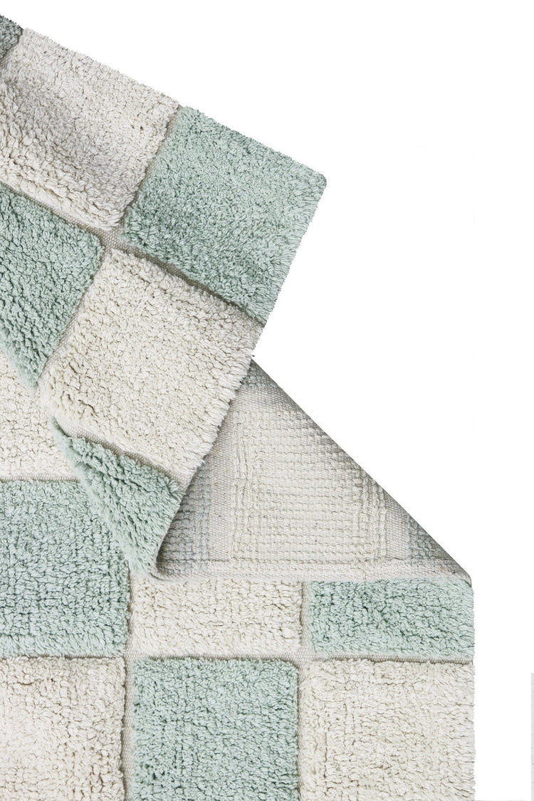 Lorena Canals. Washable rug Kitchen Tiles Blue Sage 120 x 160 cm