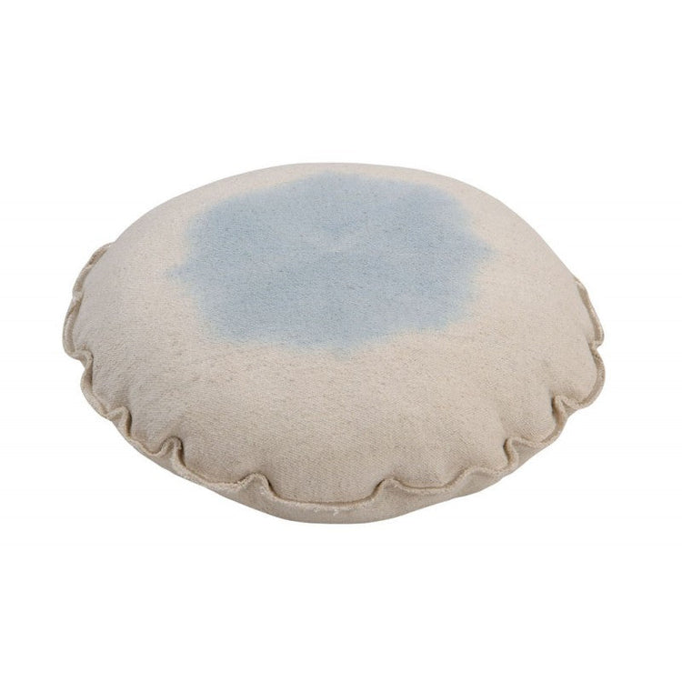 Lorena Canals. Round cushion Tie-Dye (beige-light blue)