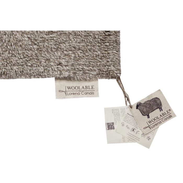 Lorena Canals. Χαλί δωματίου Woolable Tundra - Blended Sheep Grey 80 x 140 εκ.