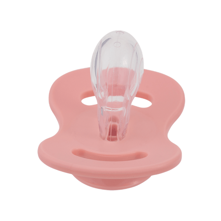 LULLABY PLANET. 2 pcs. Symmetrical Silicone Soothers Size 2 Pink Coral & Lavender Breeze