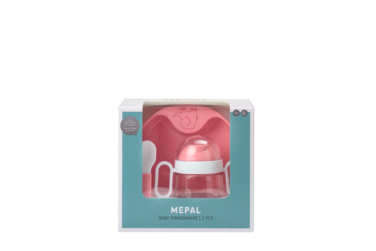 MEPAL. Βρεφικό σετ φαγητού 3 τεμαχίων (ροζ)