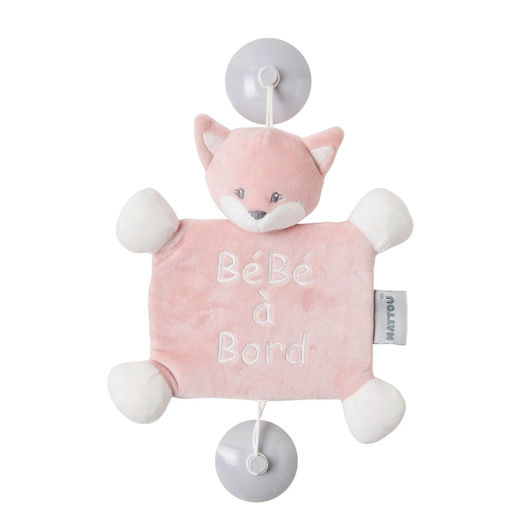 ALICE & POMME. Baby on board sign for car Fox - Old pink