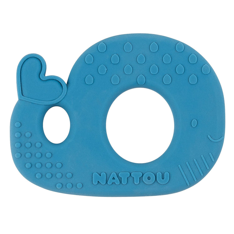 SILICON. Teether whale - blue
