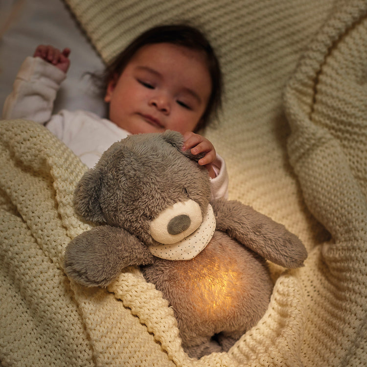SLEEPY. Λούτρινο αρκουδάκι με φως, λευκούς ήχους & μελωδίες (γκρι)